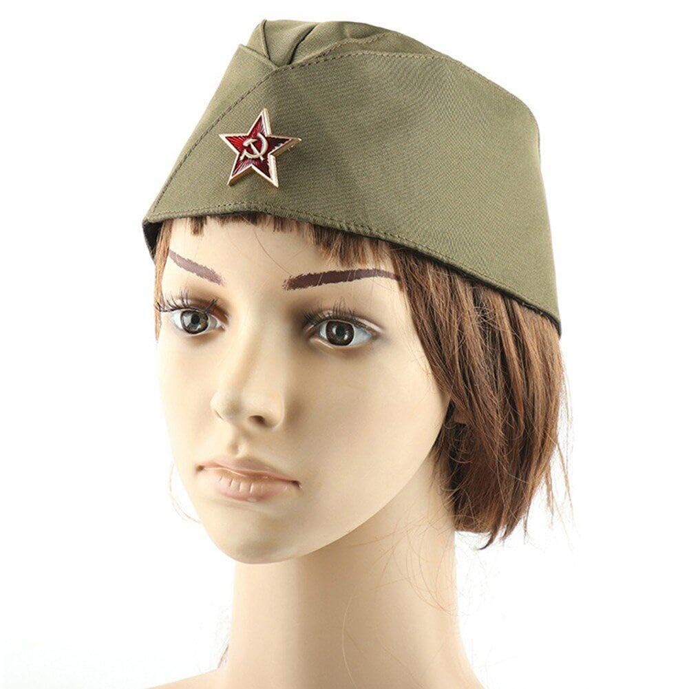 Amazon.co.jp: ソ連軍帽 ソビエト軍 帽子 ピロトカ 赤軍 ソ連 ロシア