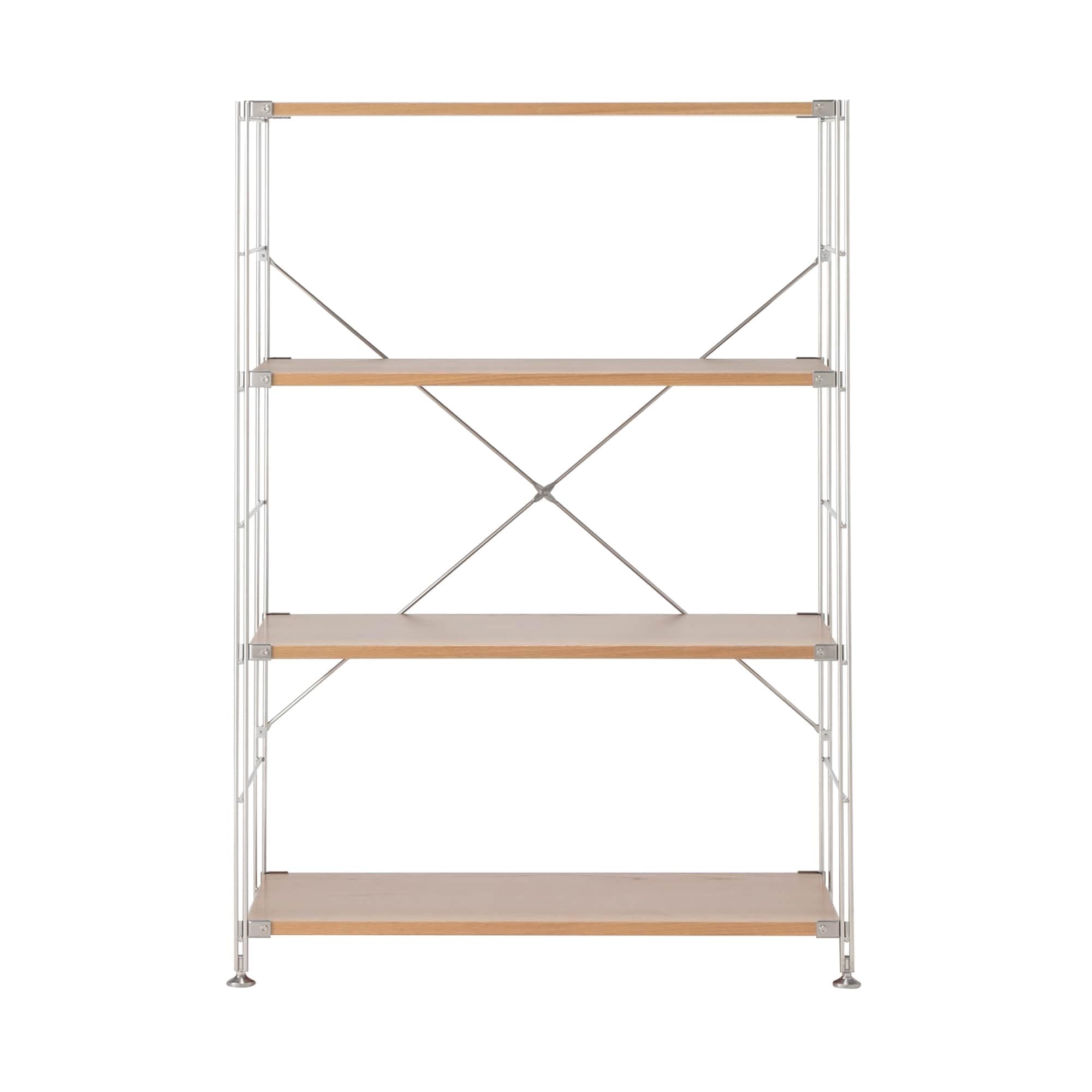 Amazon｜無印良品 ステンレスユニットシェルフ オーク材棚セット