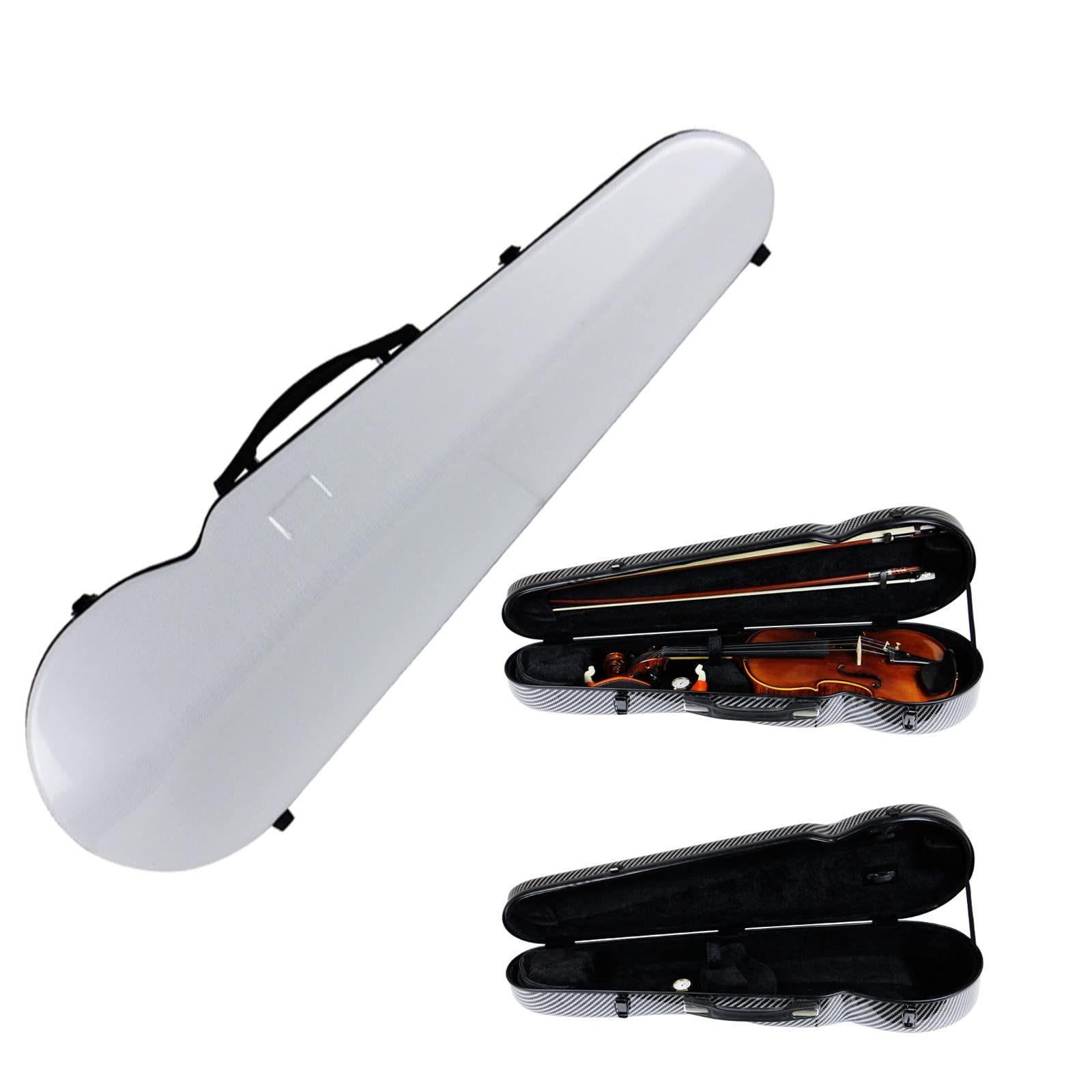Amazon.co.jp: バイオリンケース 4/4 3/4 汎用性 カーボンマック