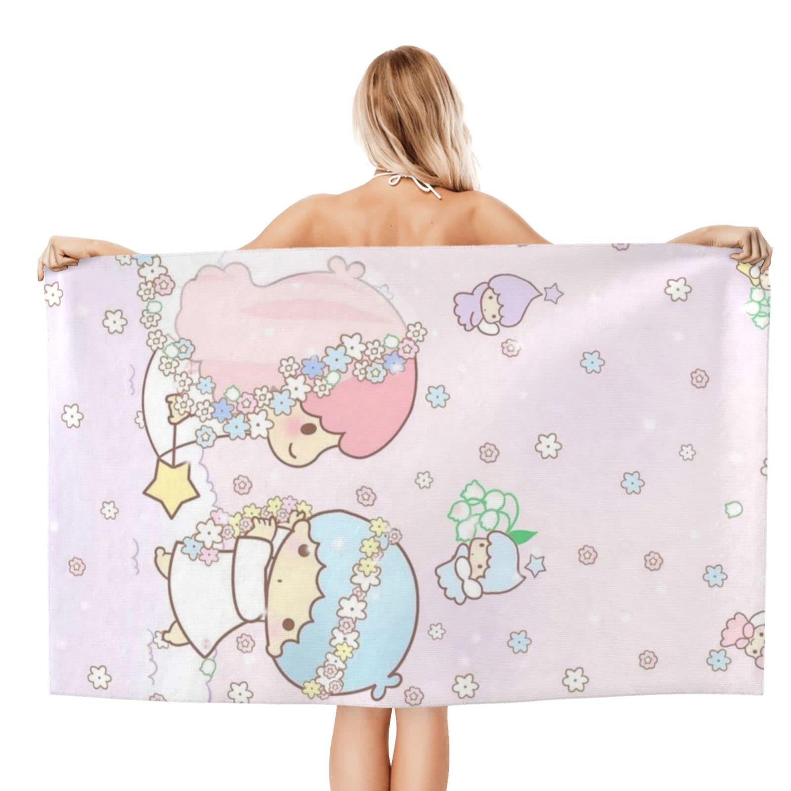 Amazon｜リトルツインスターズ キキララ バスタオル ビーチタオル 大判
