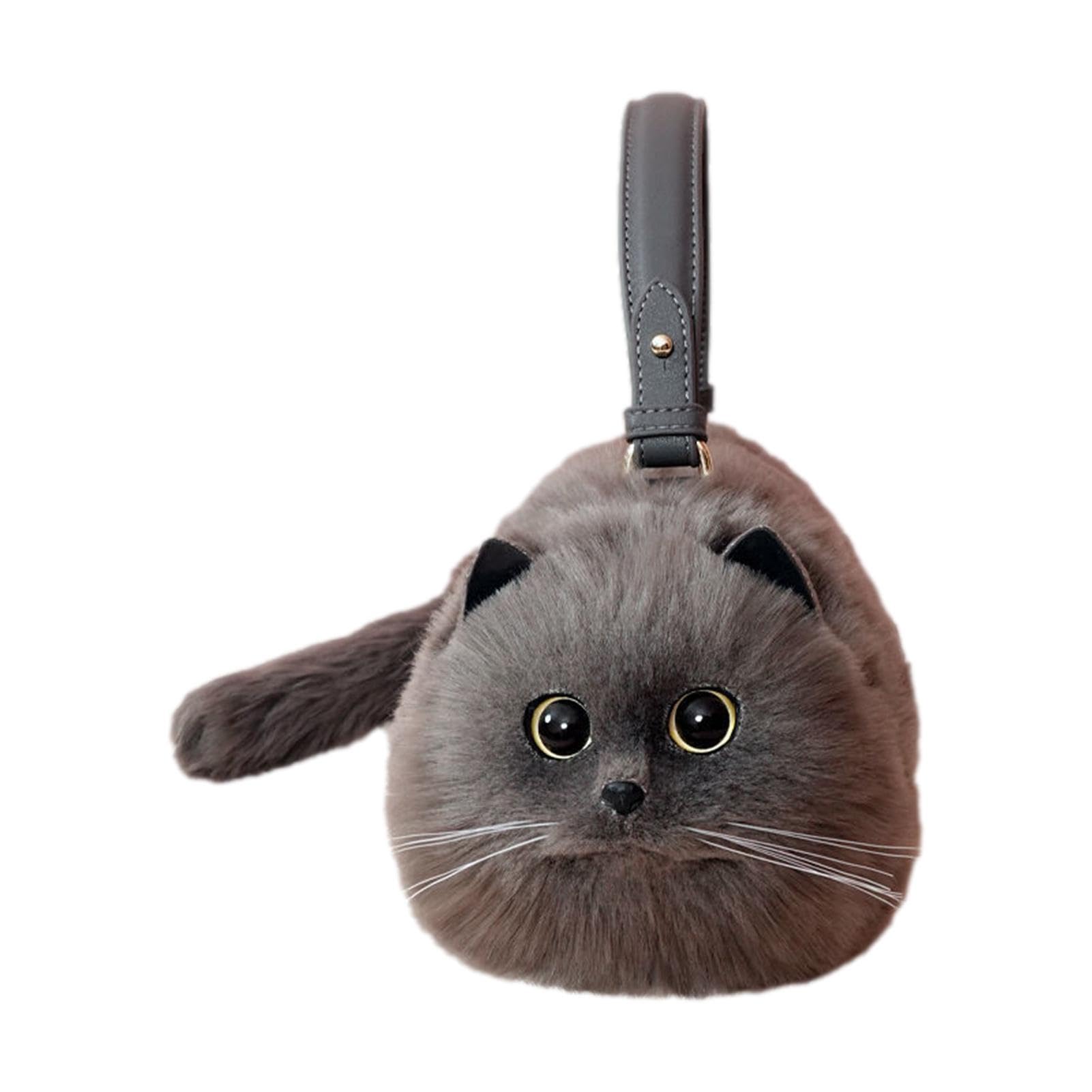 Amazon | [LATAFA] かわいいぬいぐるみ猫バッグ、ふっくらとした3D目の