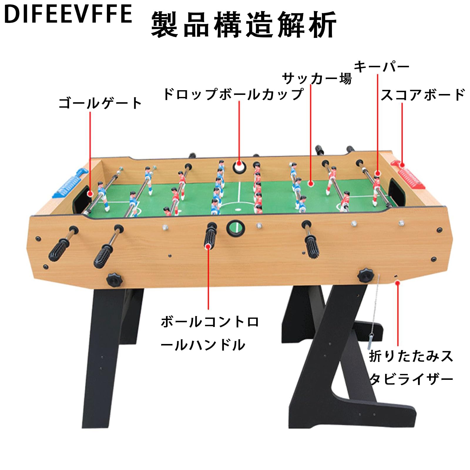 Amazon.co.jp: サッカー ボードゲーム テーブルサッカーゲーム 木製
