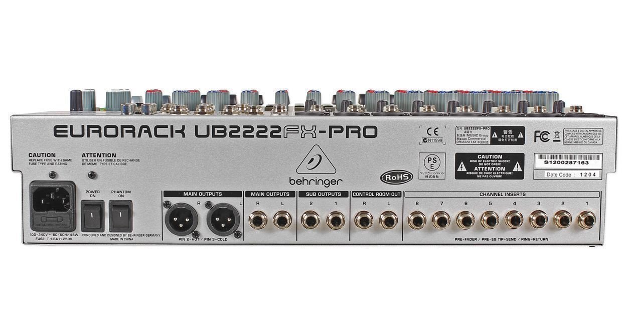 Amazon.com: Behringer EURORACK UB2222FX-PRO Ultra-Low Noise Design