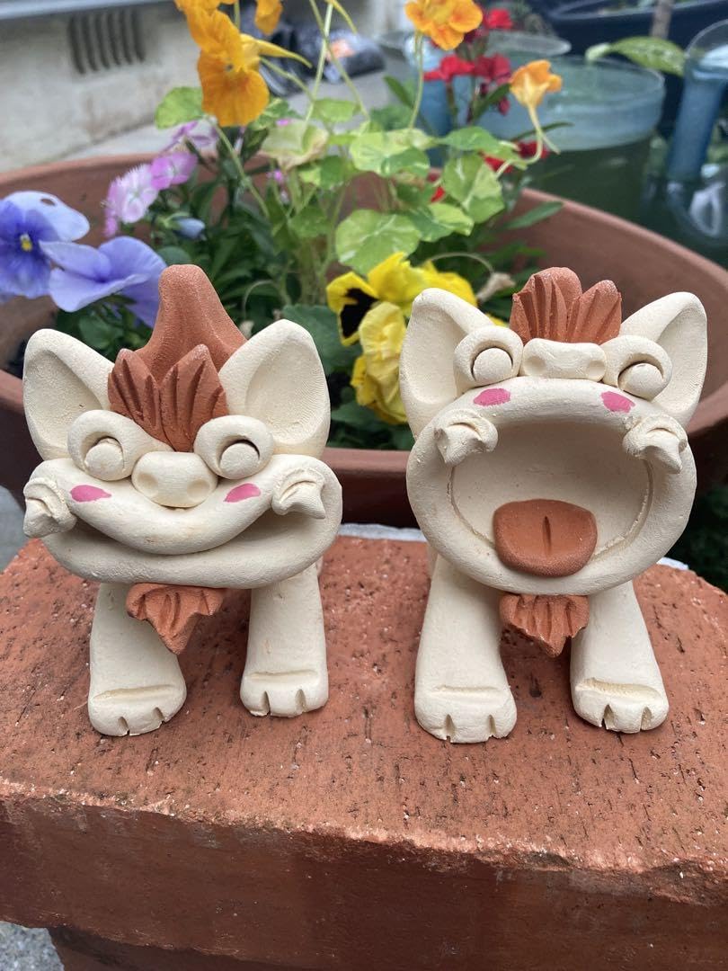 シーサー 御守り 魔除け 厄除け 笑顔 ニコニコ 花シーサー 陶器