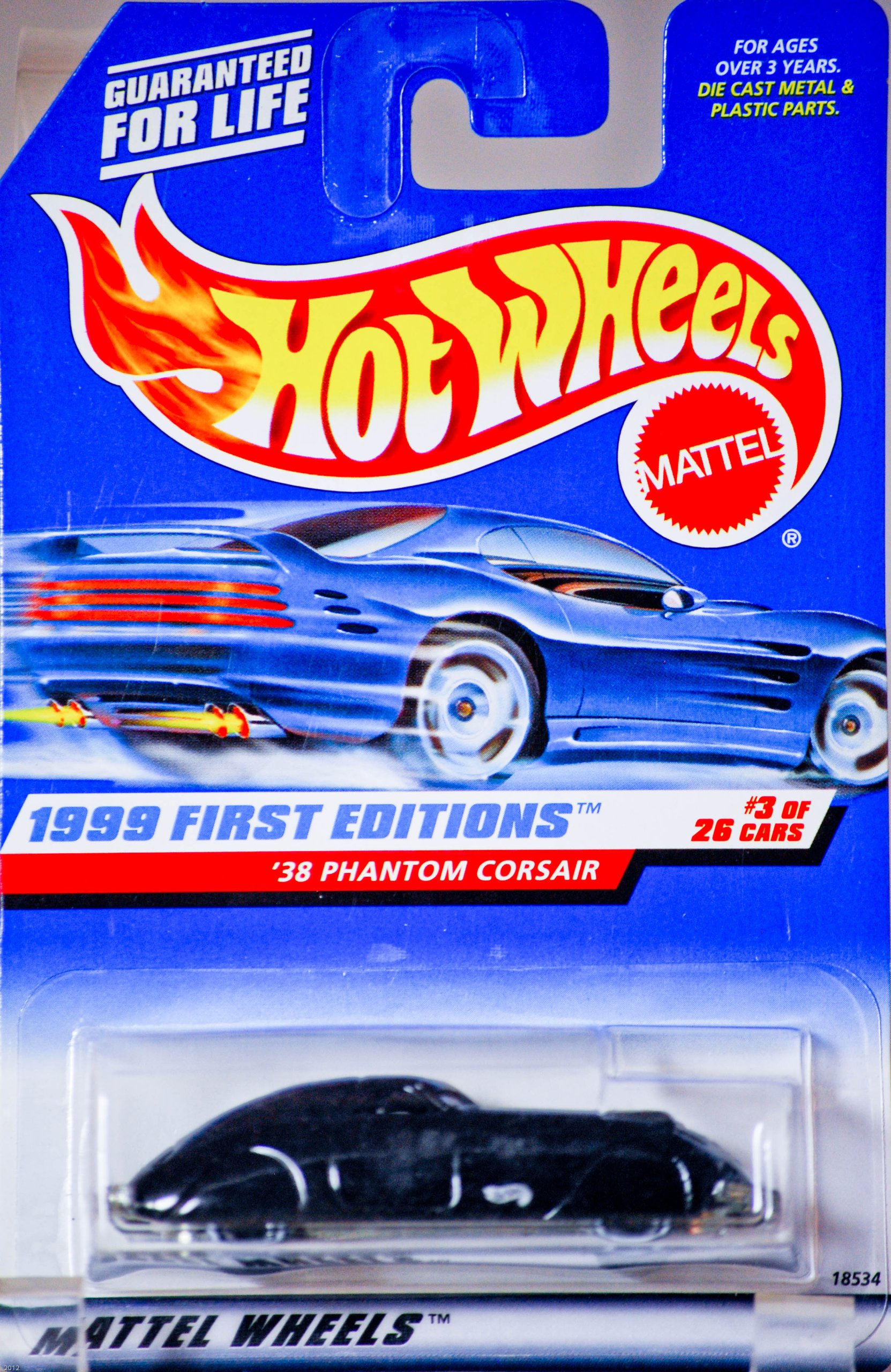 Amazon.com: HOT Wheels Black '38 Phantom Corsair #656 1999 Gray