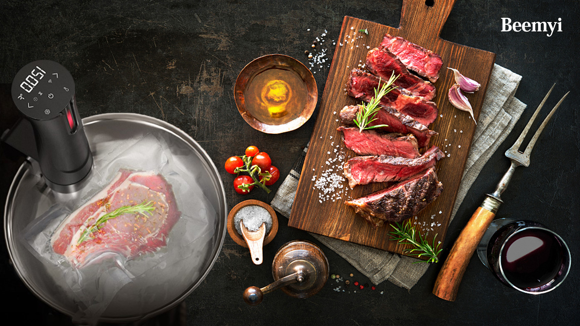 Amazon.co.jp: Beemyi 低温調理器 真空調理器 スロークッカー 24時間