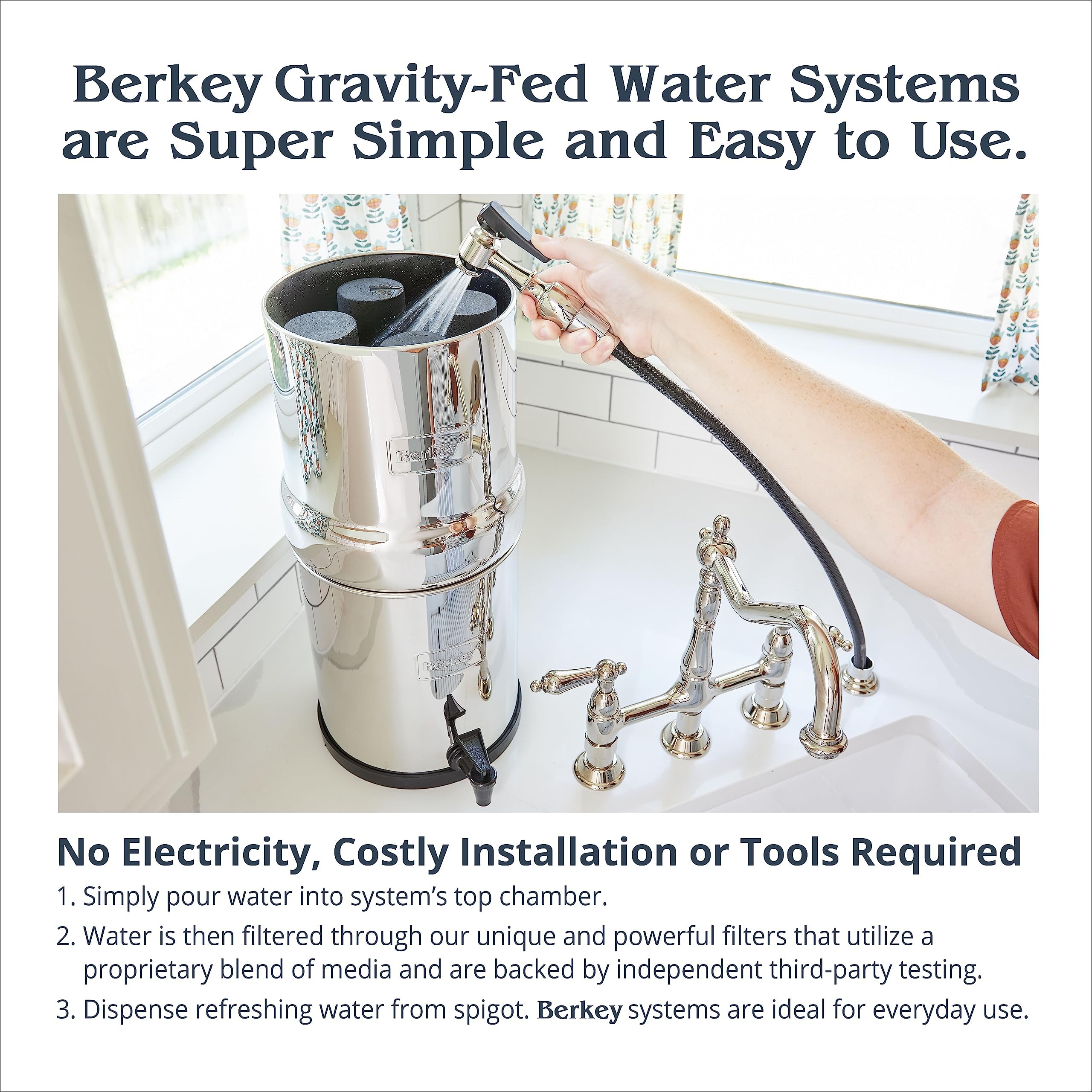 Amazon.co.jp: Berkey(バーキー) 大型重力式浄水器 ブラックBerkey浄水