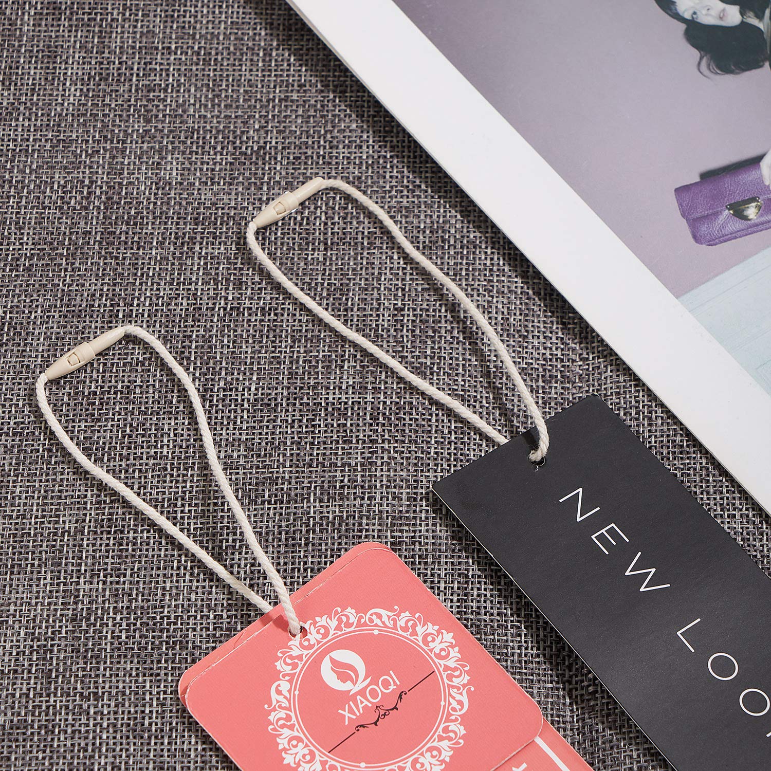 Amazon | Sakuraneko タグ紐 棉 業務用タグ糸 950本 タグファスナー