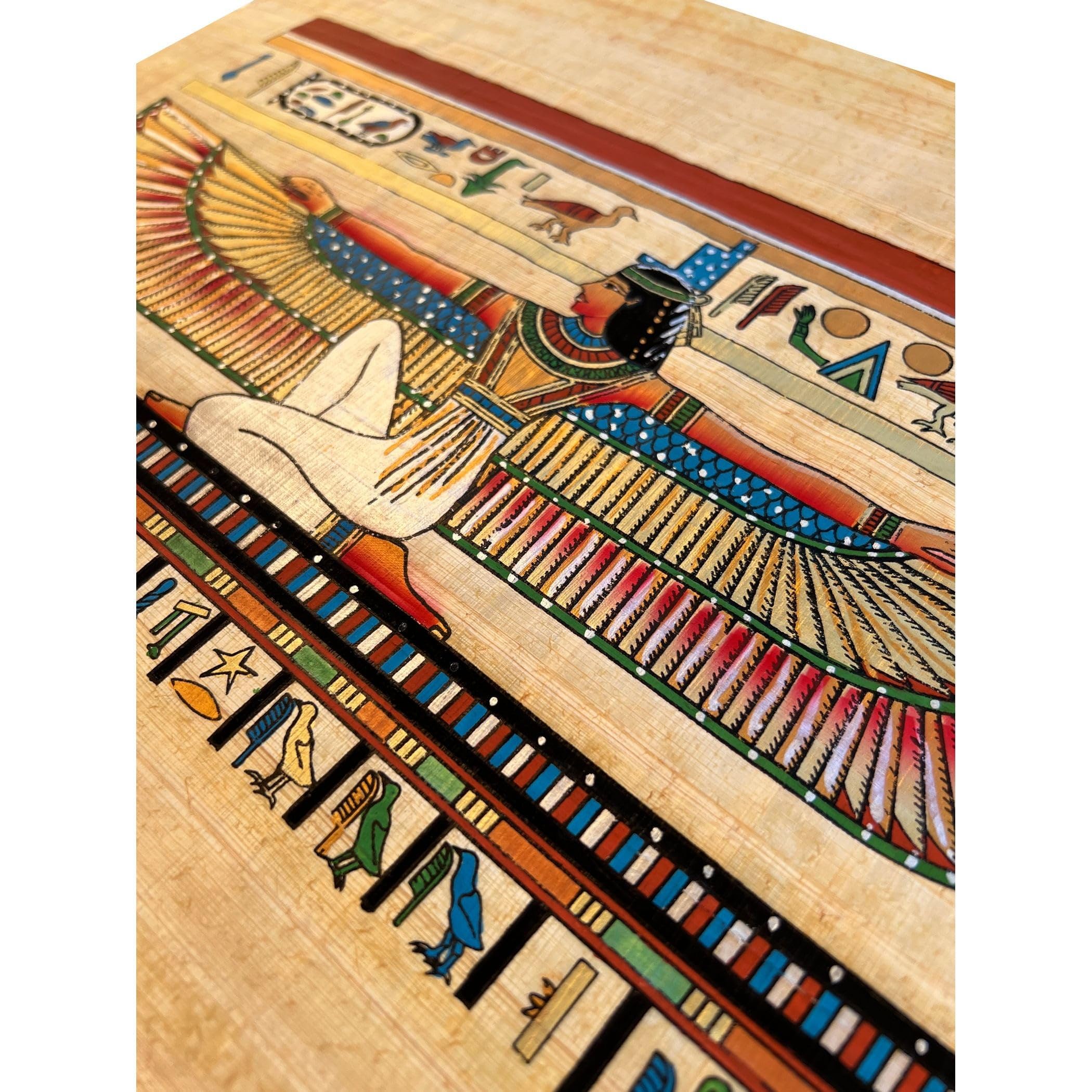 Amazon.co.jp: 古代エジプト絵画:翼のあるイシスパピルス、保護の