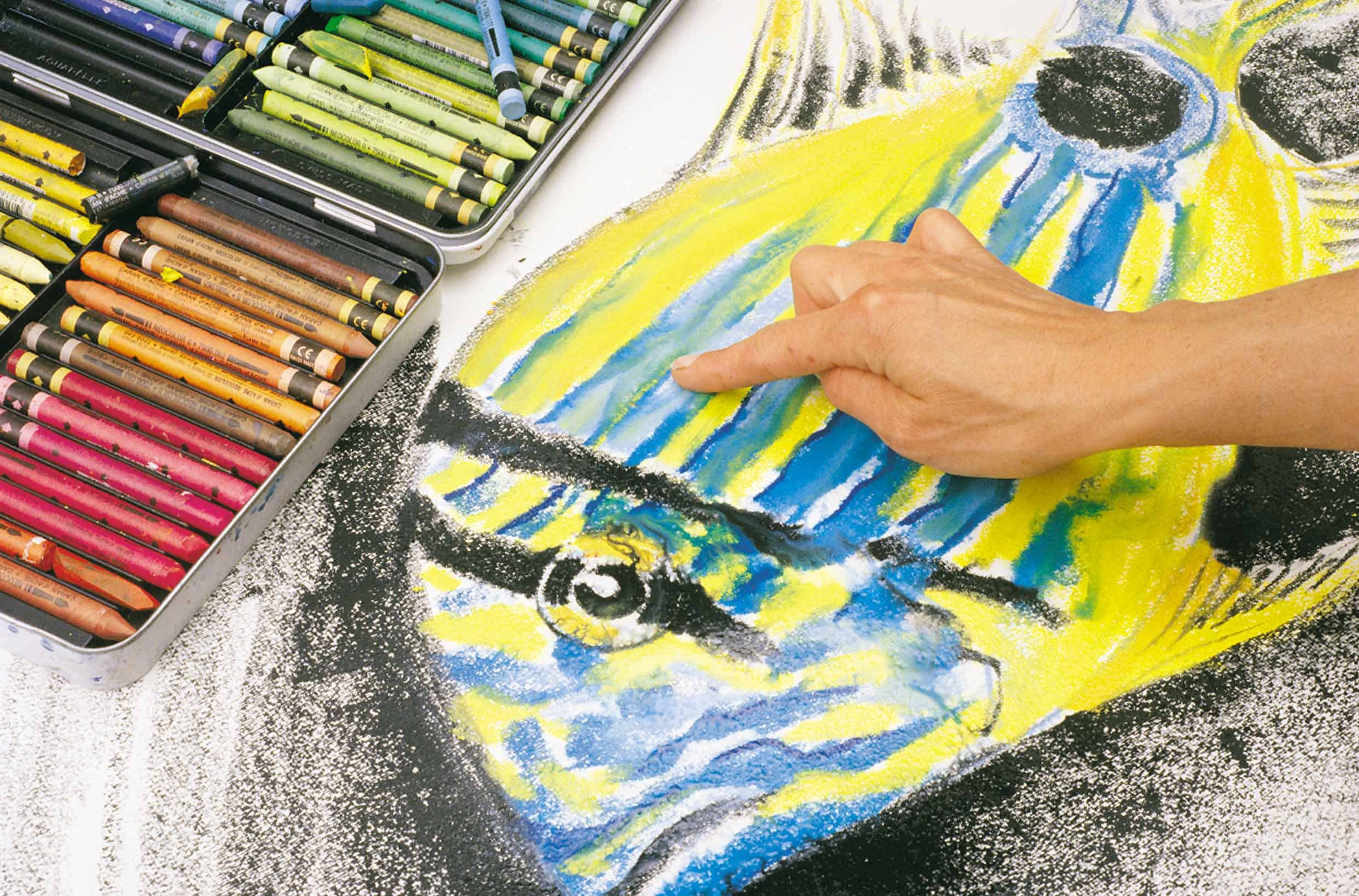 Amazon.com: Caran d'Ache Neocolor II Water-Soluble Pastels, Wooden