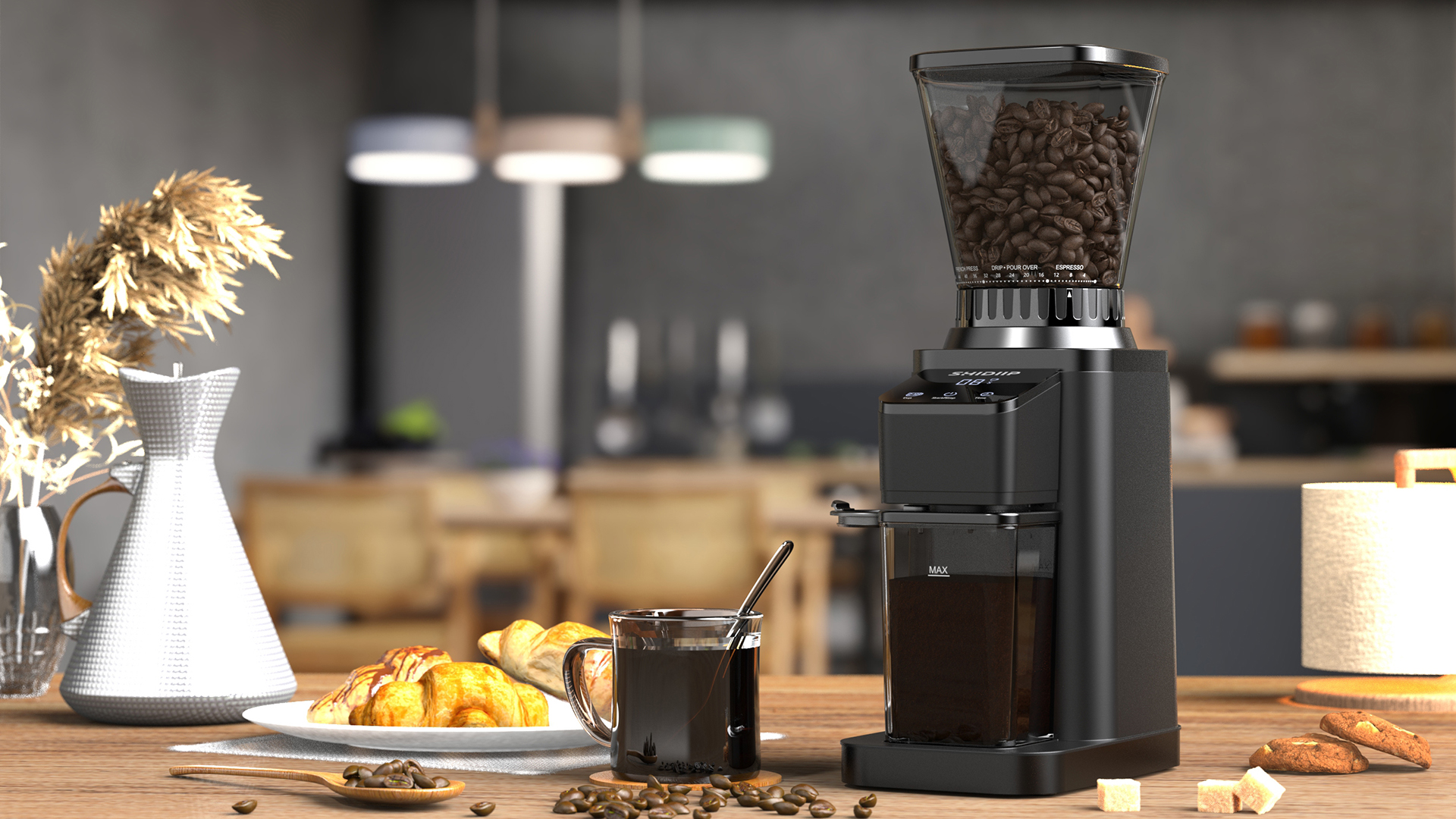 Amazon.com: Shidiip Anti-static Conical Burr Coffee Grinder