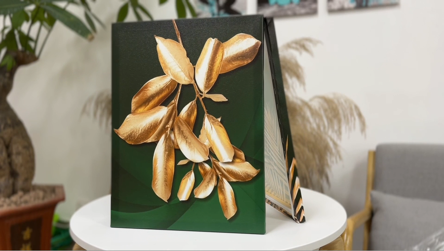 Amazon.com: JiazuGo Emerald Green Gold Canvas Wall Art 3-Piece Set