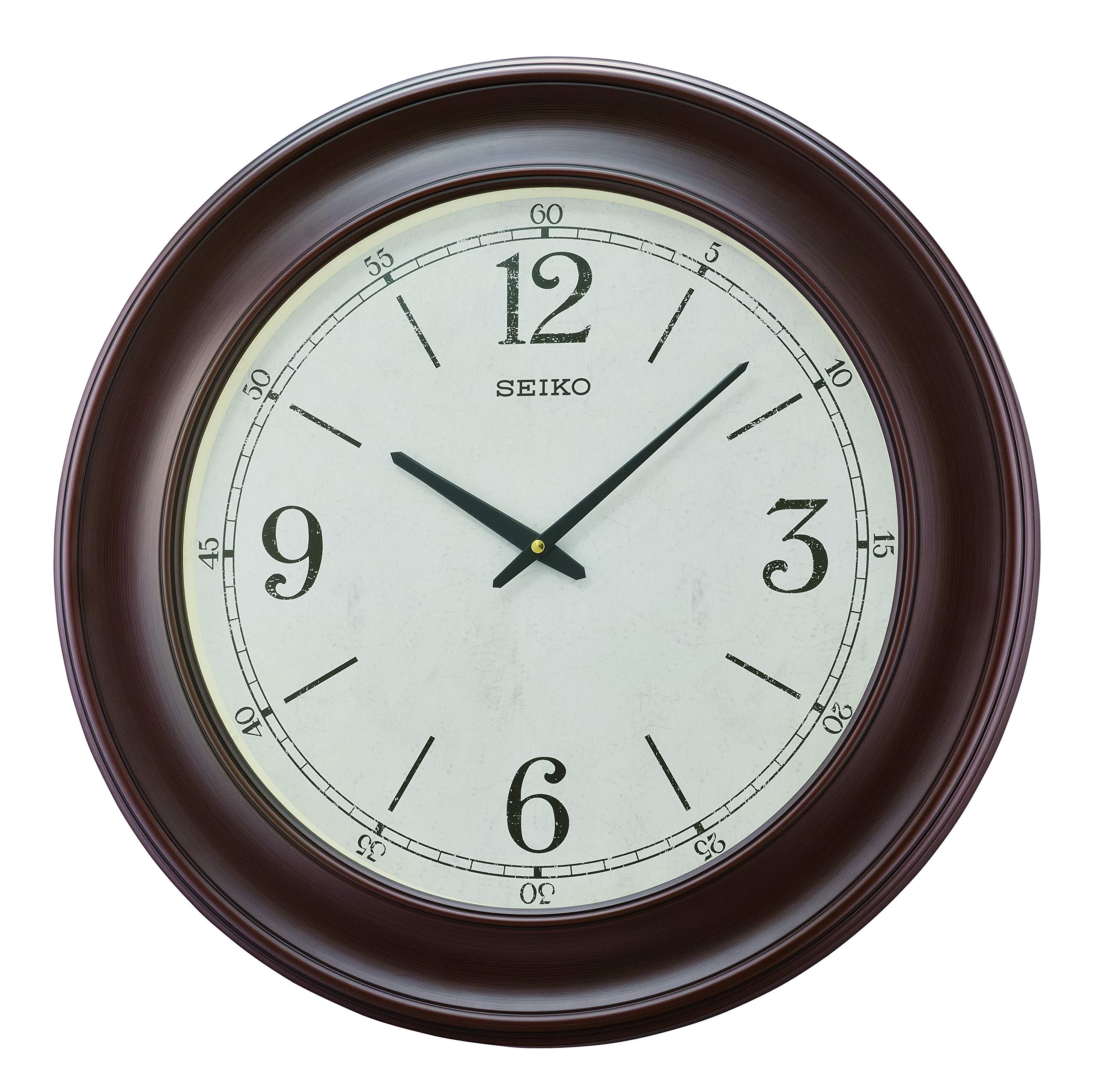 Amazon.com: Seiko QXA773BLH Wall Clock, Brown, 22 Inch : Home