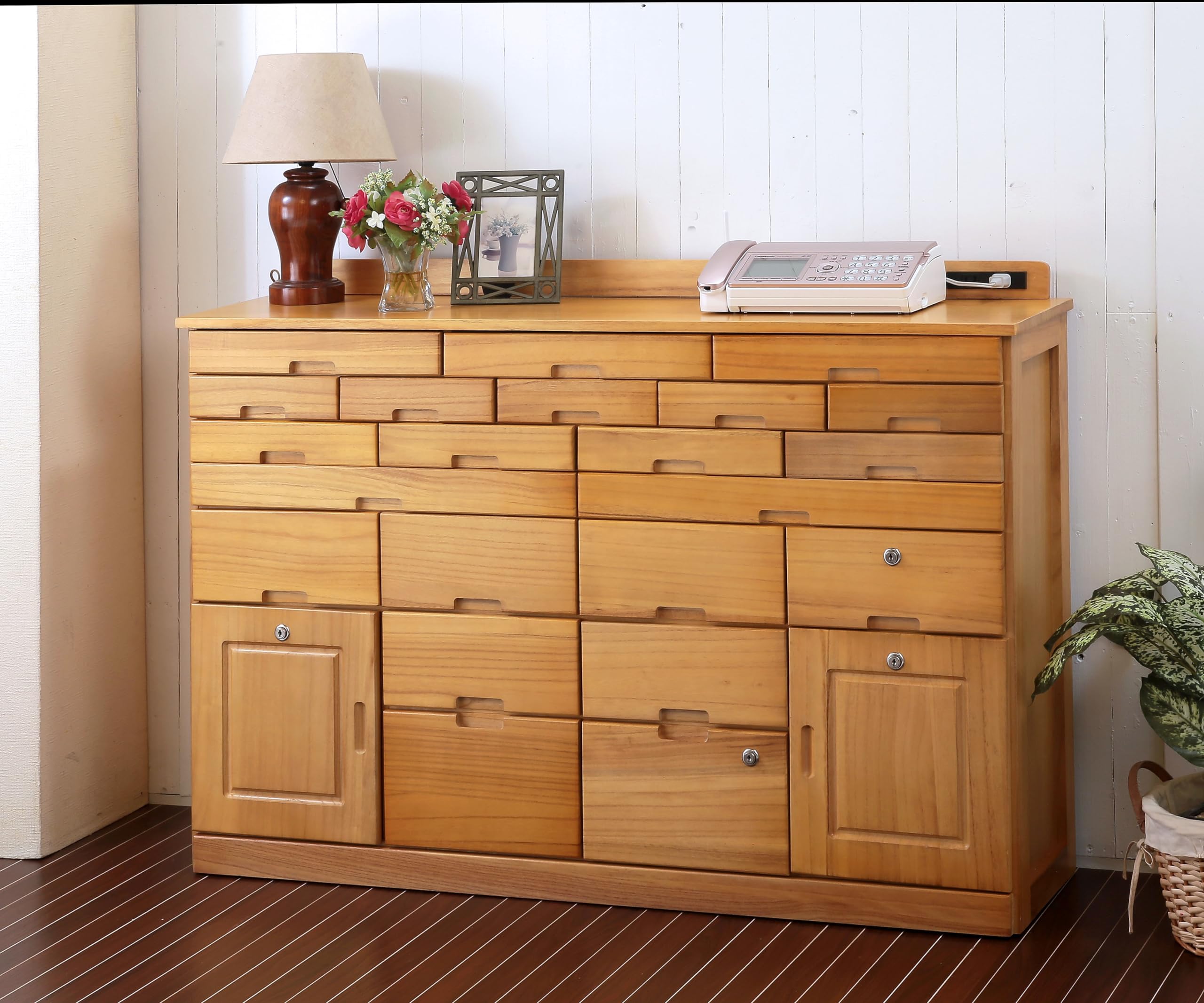 Amazon.co.jp: ビータ(Vita) 桐製引出しいっぱいマルチラック 120cm