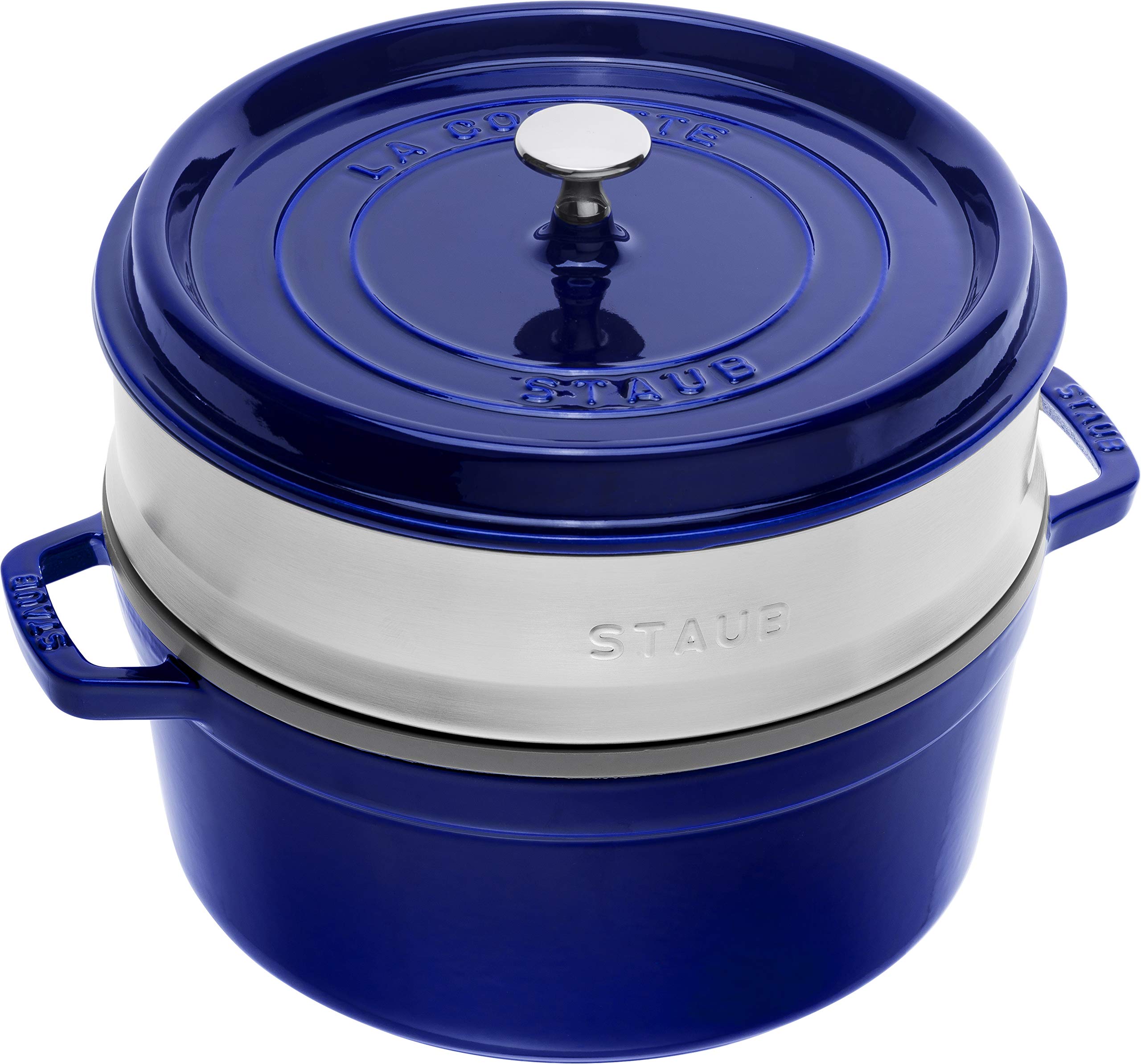 STAUB Cocotte with Steamer Round 26cm Dark Blue : Amazon.ca: Home