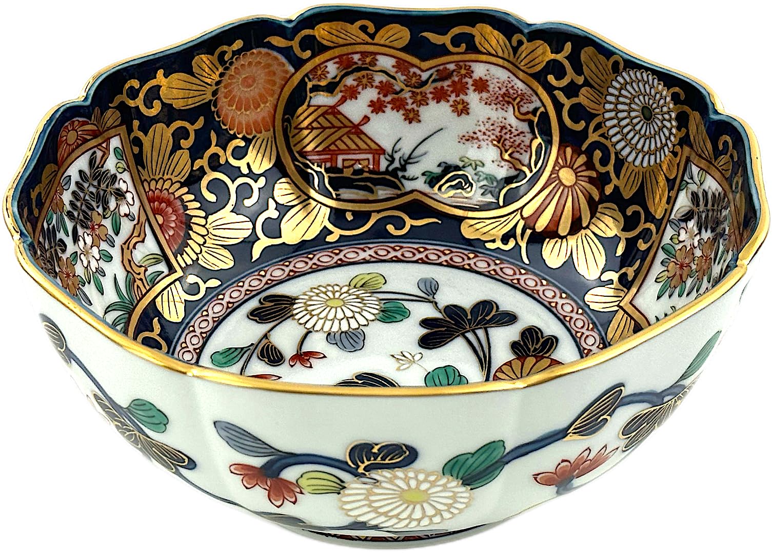 Amazon.co.jp: 有田焼 琳派 古伊万里 様式 盛鉢 小 直径16cm 高さ7.5cm
