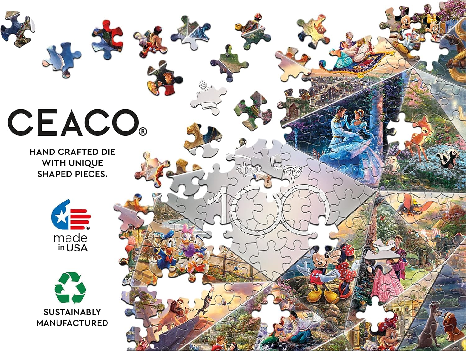 Amazon | Ceaco - ディズニー 100周年 - トーマス・キンケード - 100