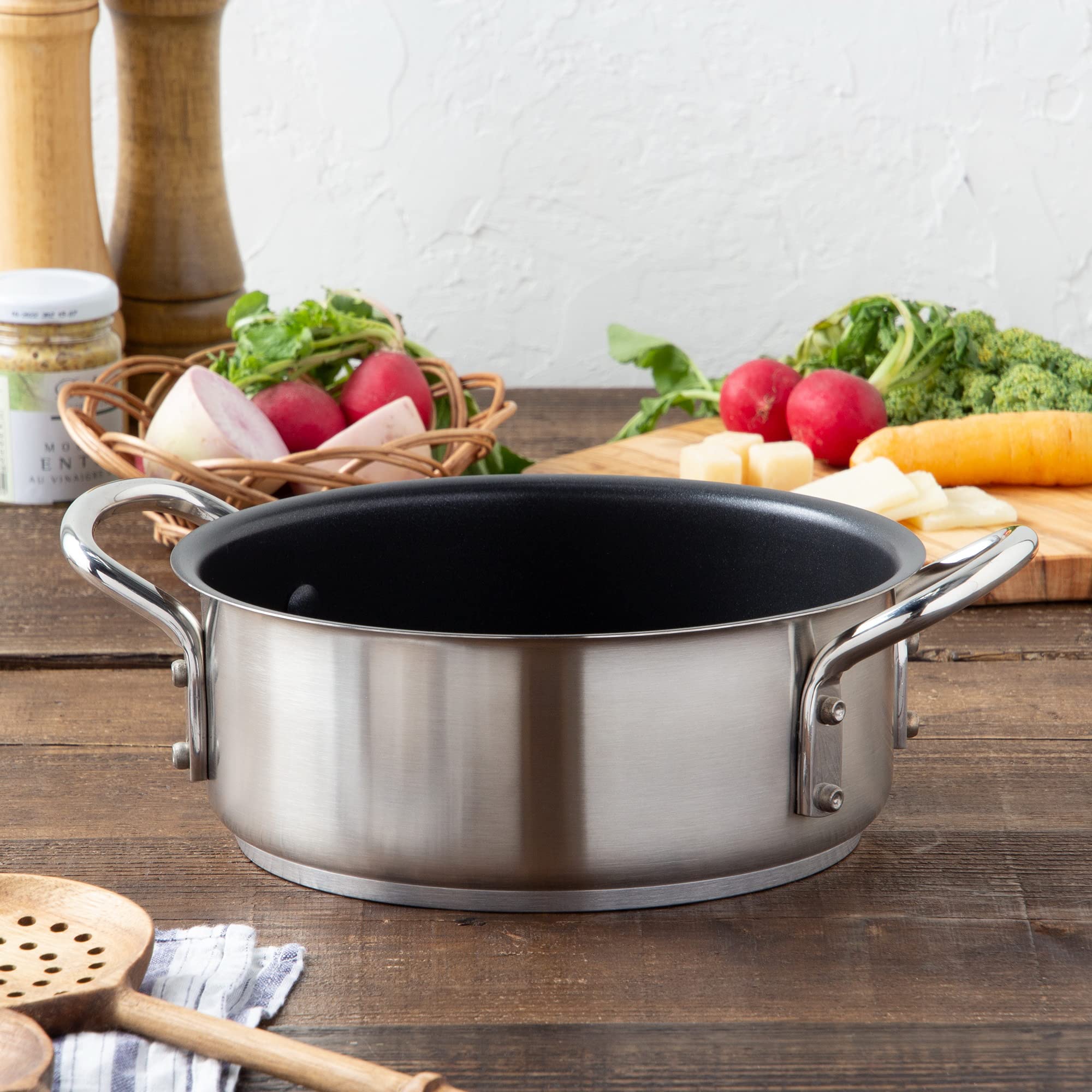 Amazon｜遠藤商事 TKG 両手鍋 外輪鍋 40cm ステンレス/内面テフロン