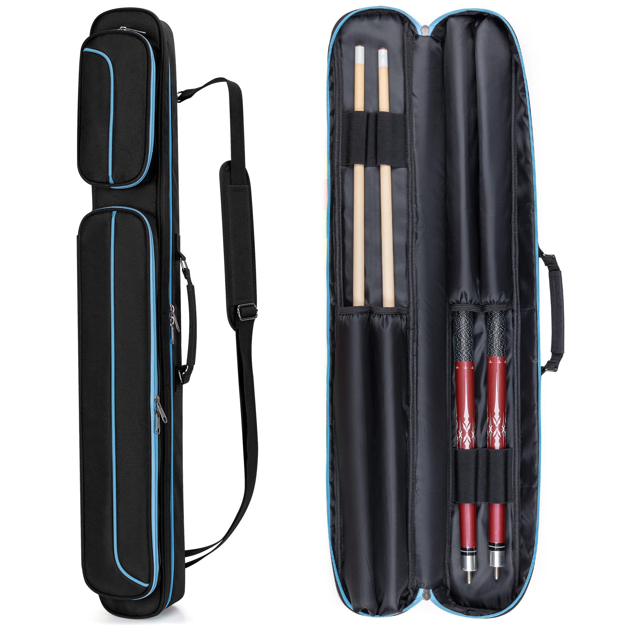 Amazon.co.jp: GOBUROS キューケース バット2本とシャフト2本収納可