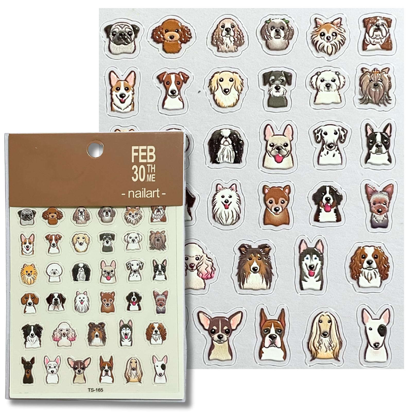 Amazon.co.jp: K-Bom ネイルパーツ シール 犬 エンボス 3D 立体