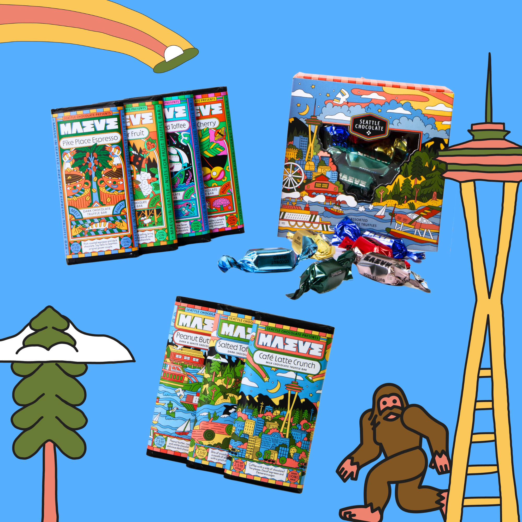 Seattle Gift Set | Taste the PNW Chocolate Gifts by Maeve