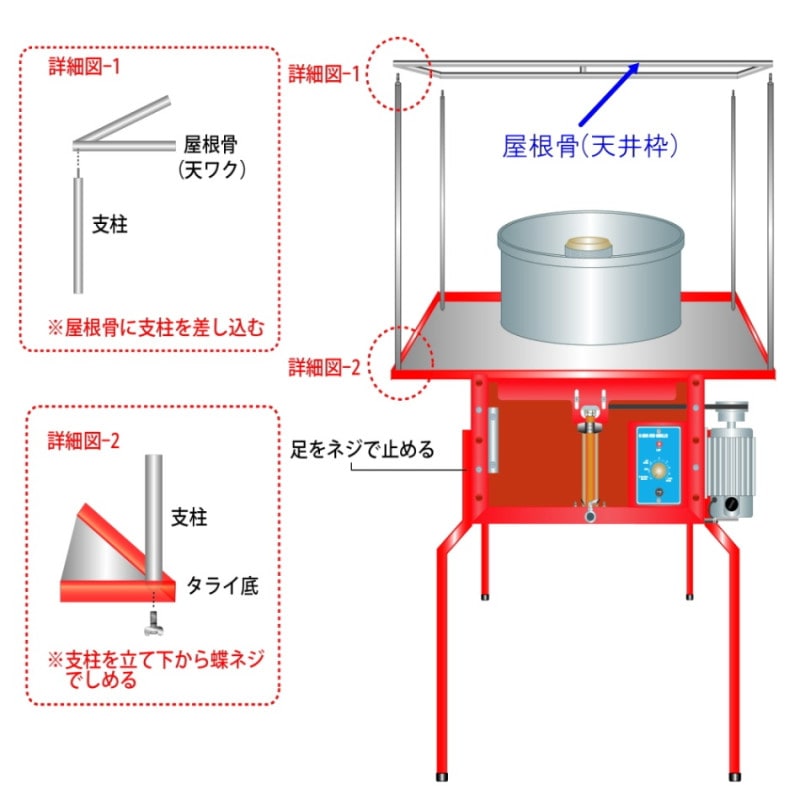 TG-9用】支柱(1本) ｜ わたあめ機 綿菓子機 ガス式 部品 朝日産業