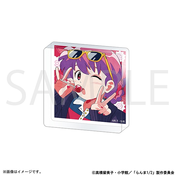 らんま1/2 ミニアクリルブロック／らんま ジャケット風イラスト
