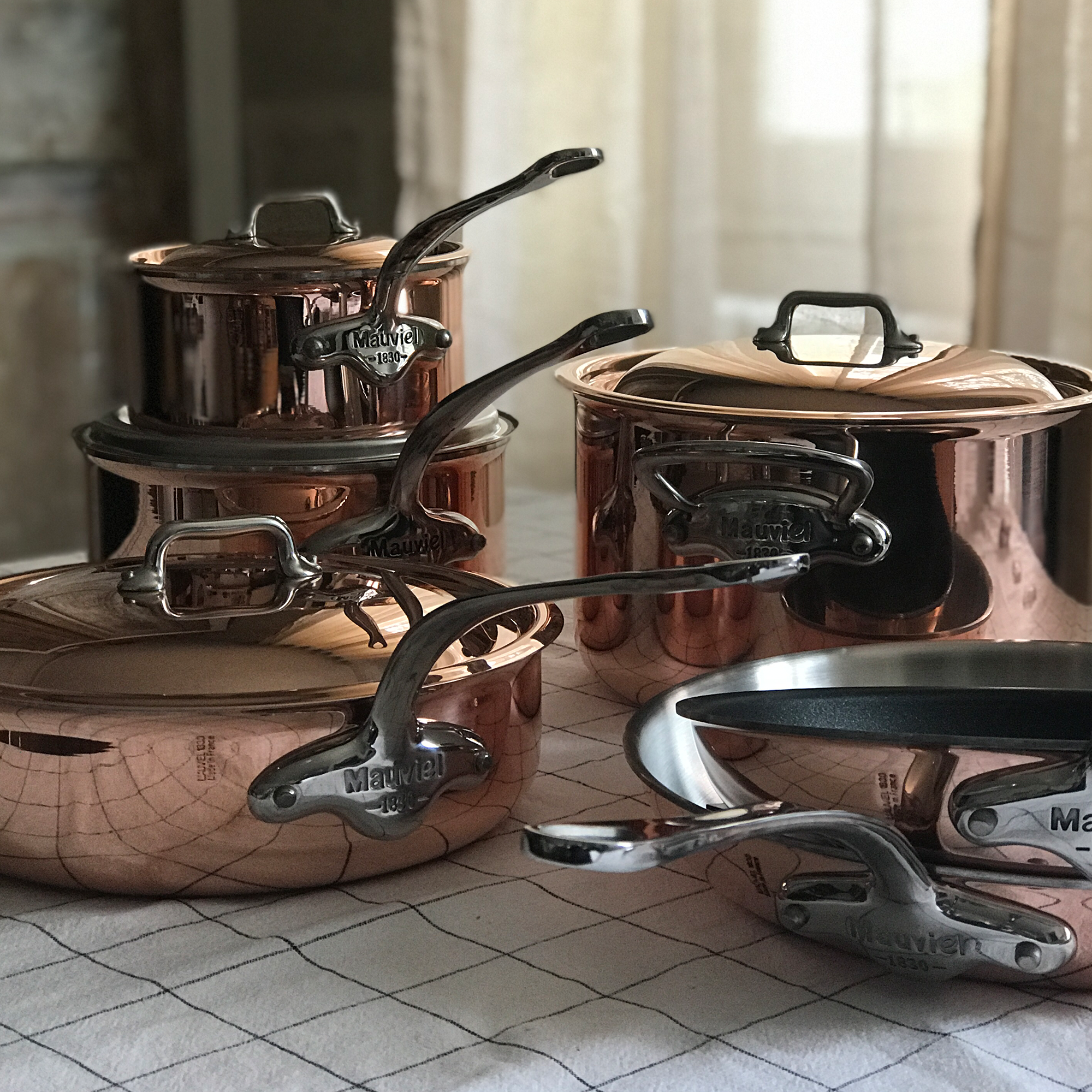 Mauviel M'6 S 5-Piece Induction Copper Cookware Set With Cast