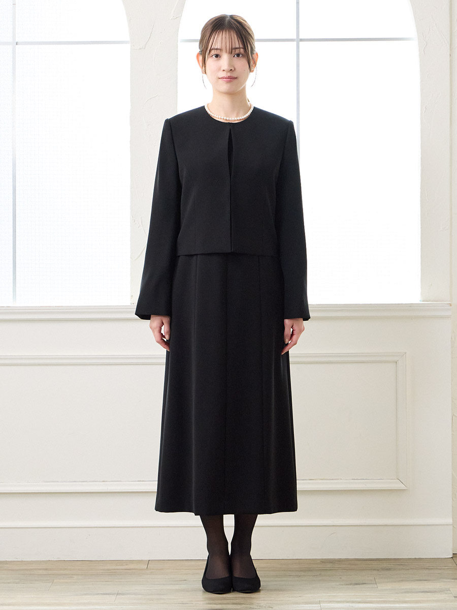 WEB限定】【洗える・マシンウォッシャブル】セミフレアスリーブノー