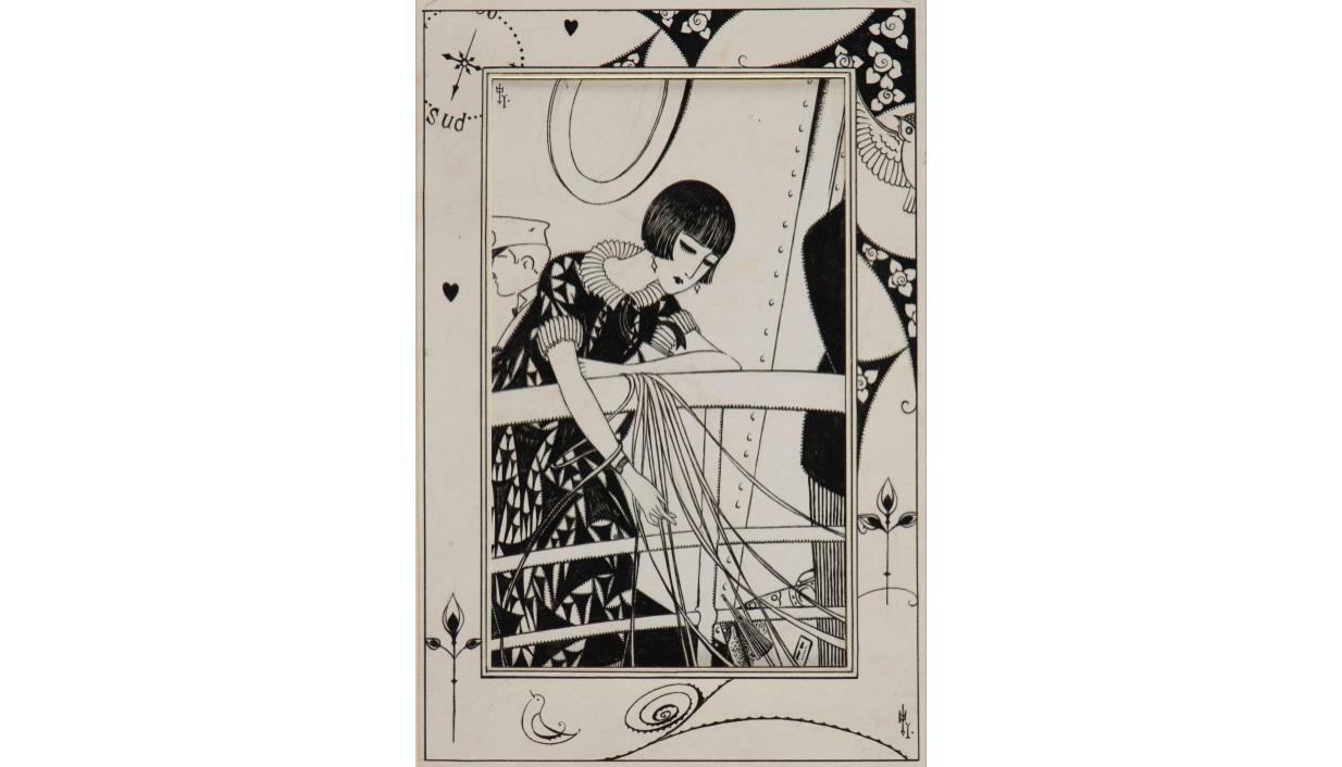 蕗谷虹児、【令女界4】、美人画、希少な画集より、新品高級額 蕗谷虹児