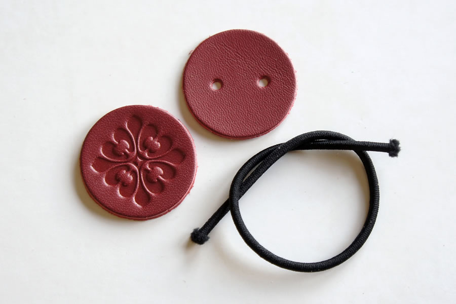 ヘアゴムキット＜ゴシック柄GF01＞LCカラーヌメ革 | レザークラフト