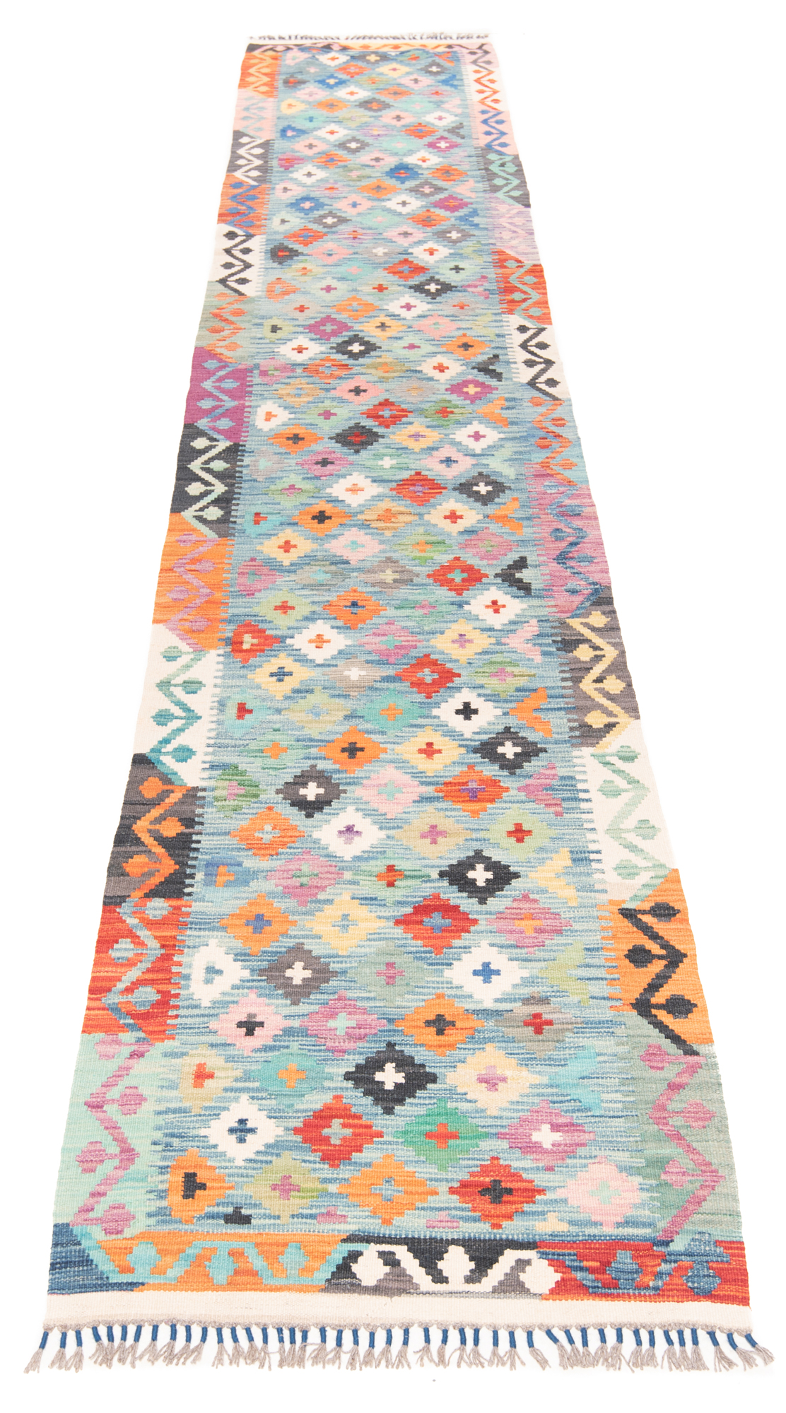 Kilim afghan Gray 503 x 85 cm