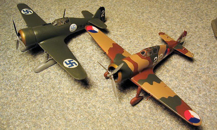 Frog and PM 1/72 Fokker D.XXI, comparison by Brian Baker