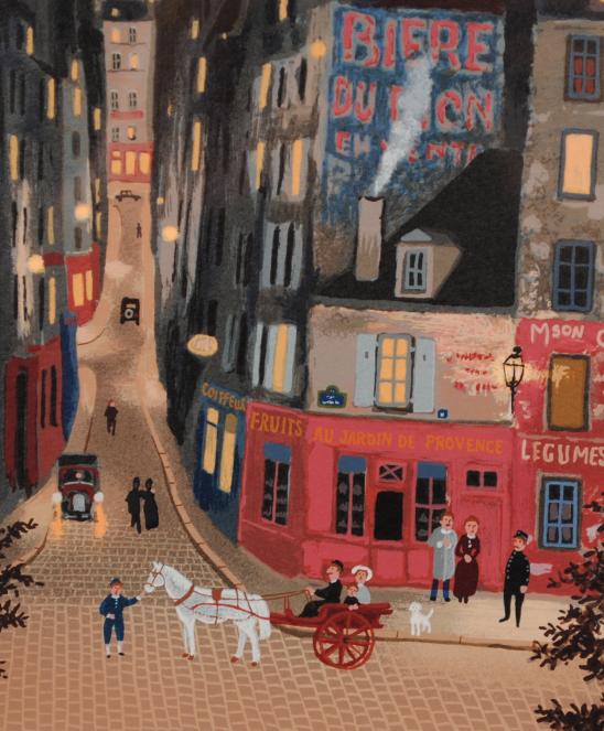 ミッシェル・ドラクロワがシルクスクリーンの版画で制作したパリの風景