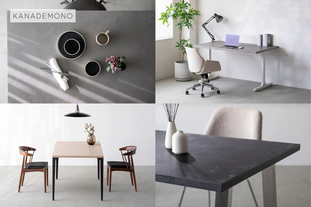 1cm単位のサイズオーダーOK！熟練の左官職人が作るモルタル調天板の