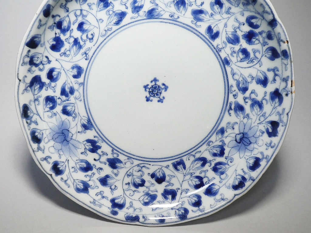 古伊万里 花唐草 七寸皿 – n3curio