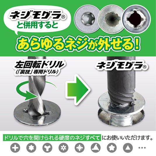 TDL-405 左回転ドリルセット(ネジモグラ「裏技」専用) – エンジニア