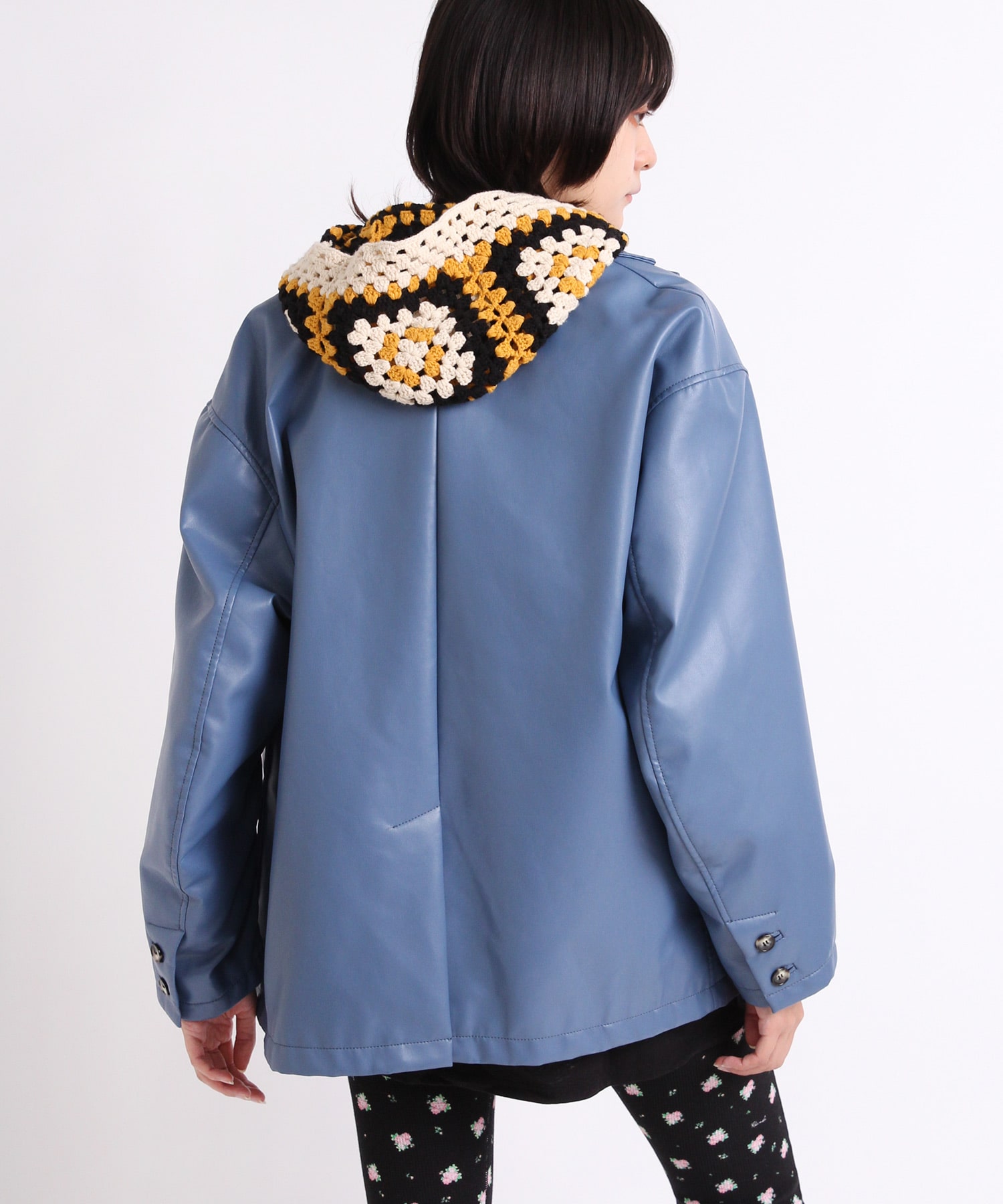 J2029 PUレザーテーラードジャケット(M ダルブルー): アウター - RNA