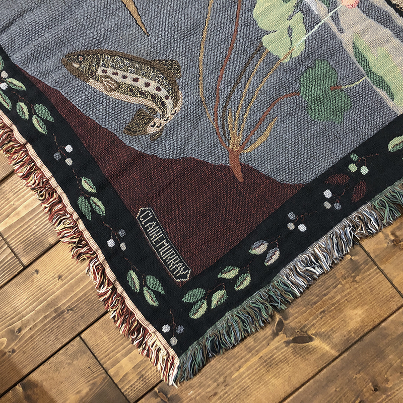 L.L. Bean Cotton Blanket Outdoor Field Pattern エルエルビーン