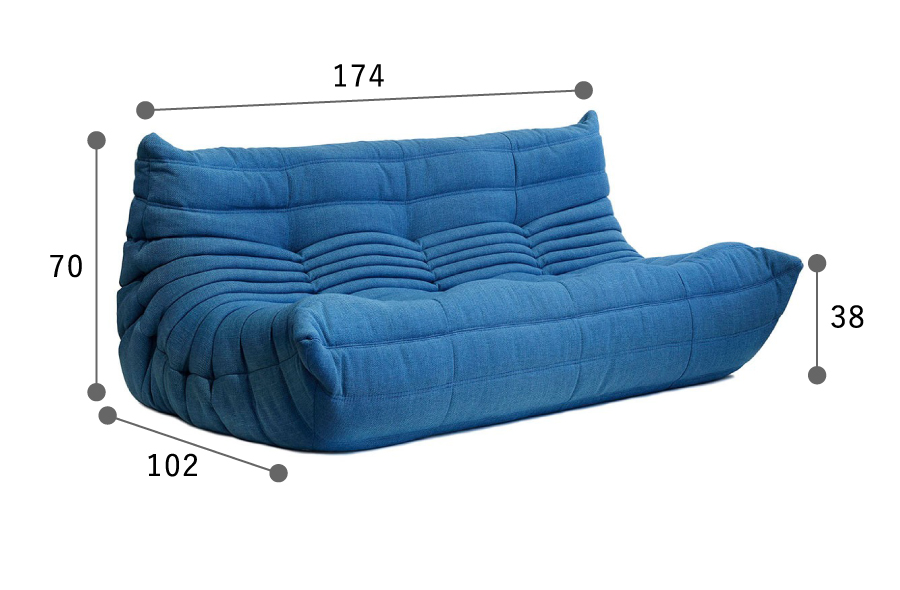 リーンロゼ 3人掛けソファ ロゼトーゴ｜家具の通販ならかねたやオンライン