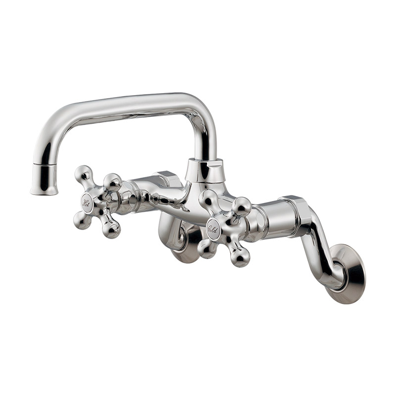 124-107 2ハンドル混合栓 キッチン 洗面所 蛇口 カクダイ（KAKUDAI