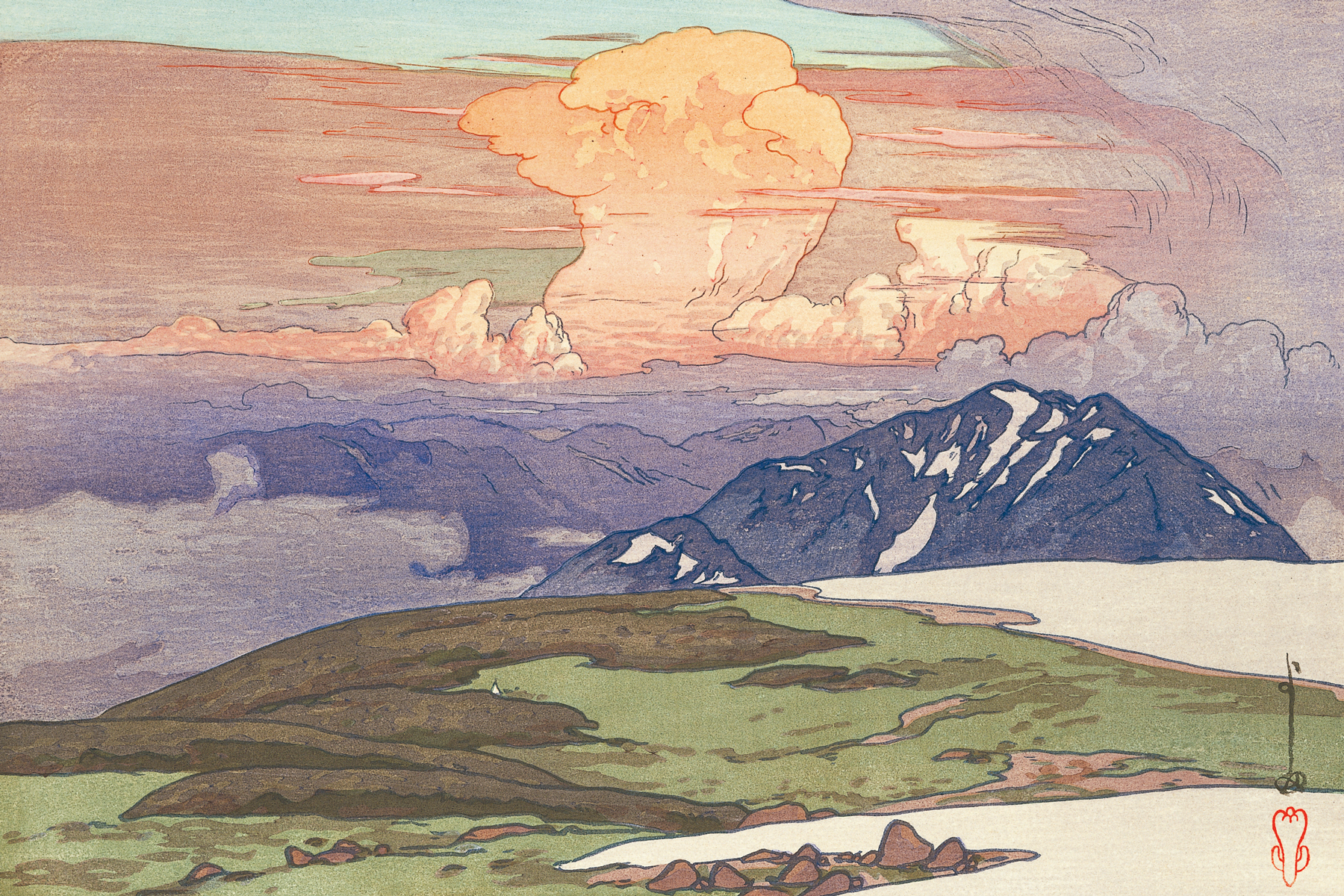 吉田博の見た日本アルプスへ 五色原 - PAPERSKY