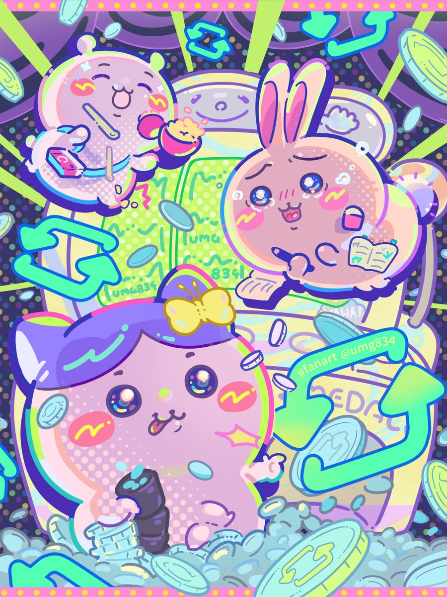 🎰🔁#ちいかわファンアート 衝撃強すぎて一瞬で目が覚めました 次回も