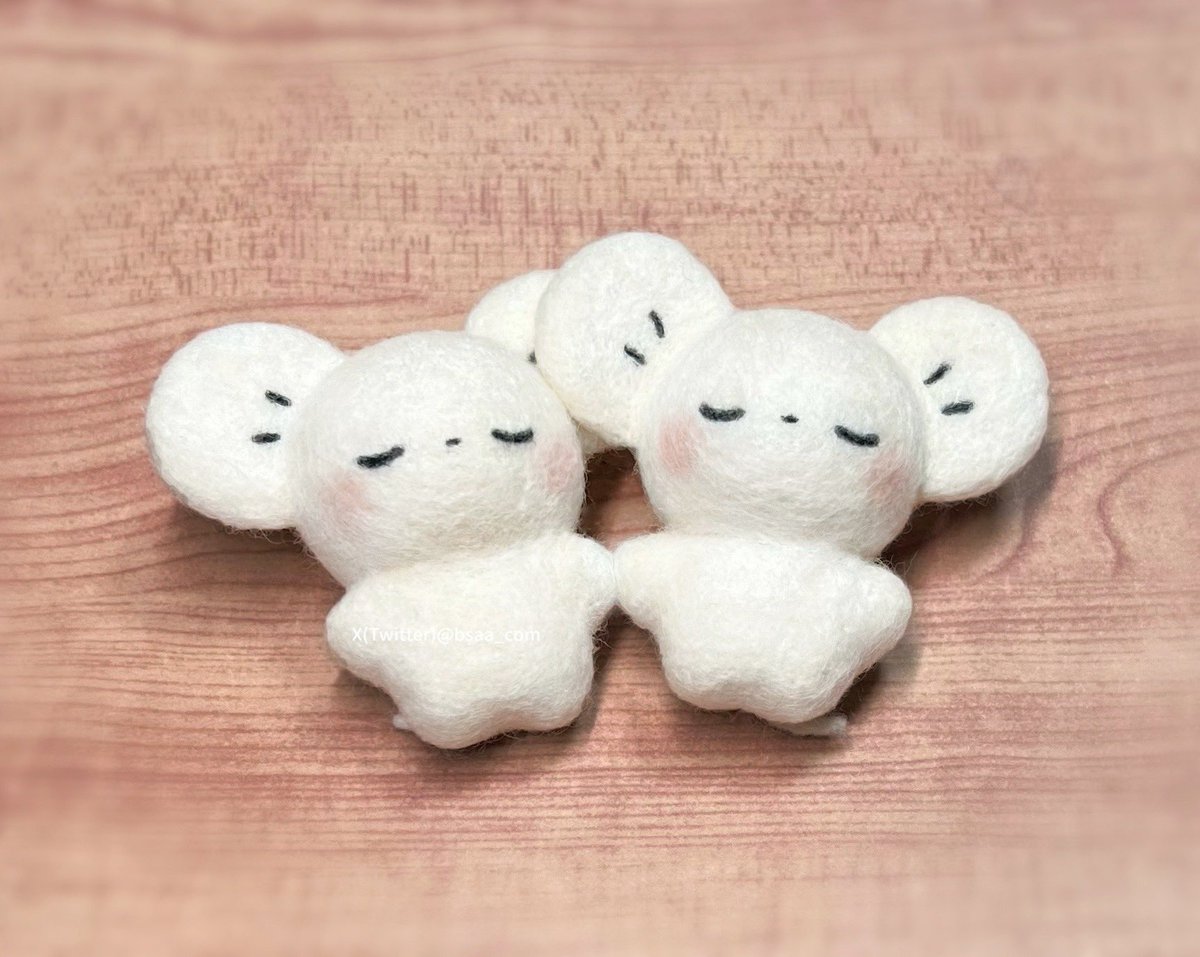 羊毛フェルトで作ったイッカネズミの子どもたち #羊毛フェルト