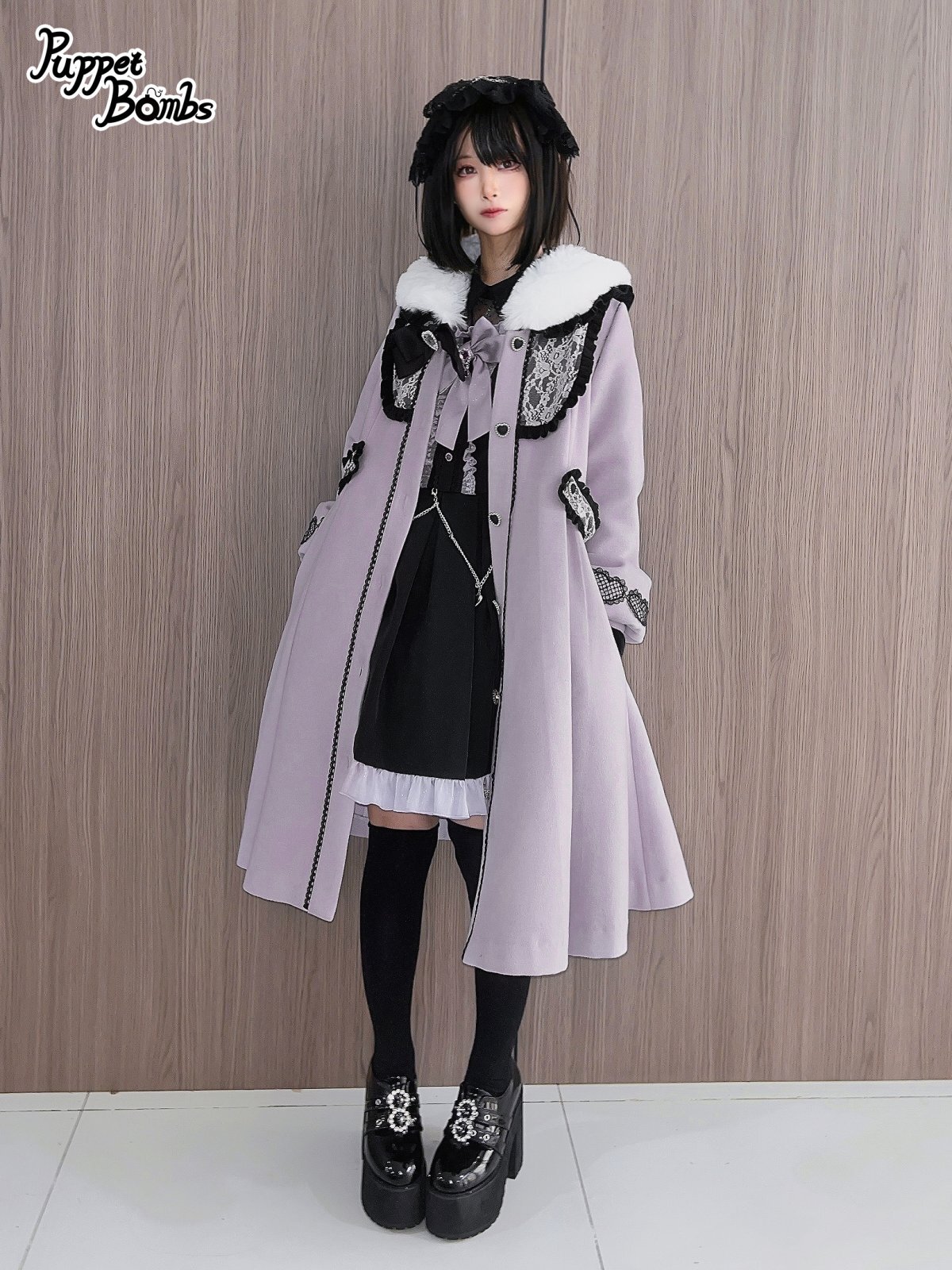 Q106】 ハートレース＆ティペット付きコート - puppetbombs