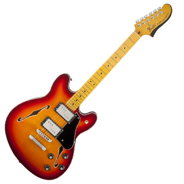Fender Modern Player Starcaster, Maple Neck, Aged Cherry Burst at