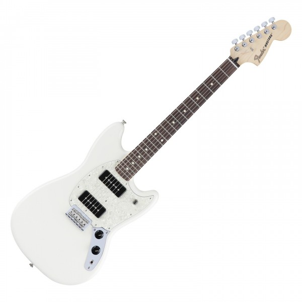 Fender Mustang 90 Electric Guitar, RW, Olympic White at Gear4music
