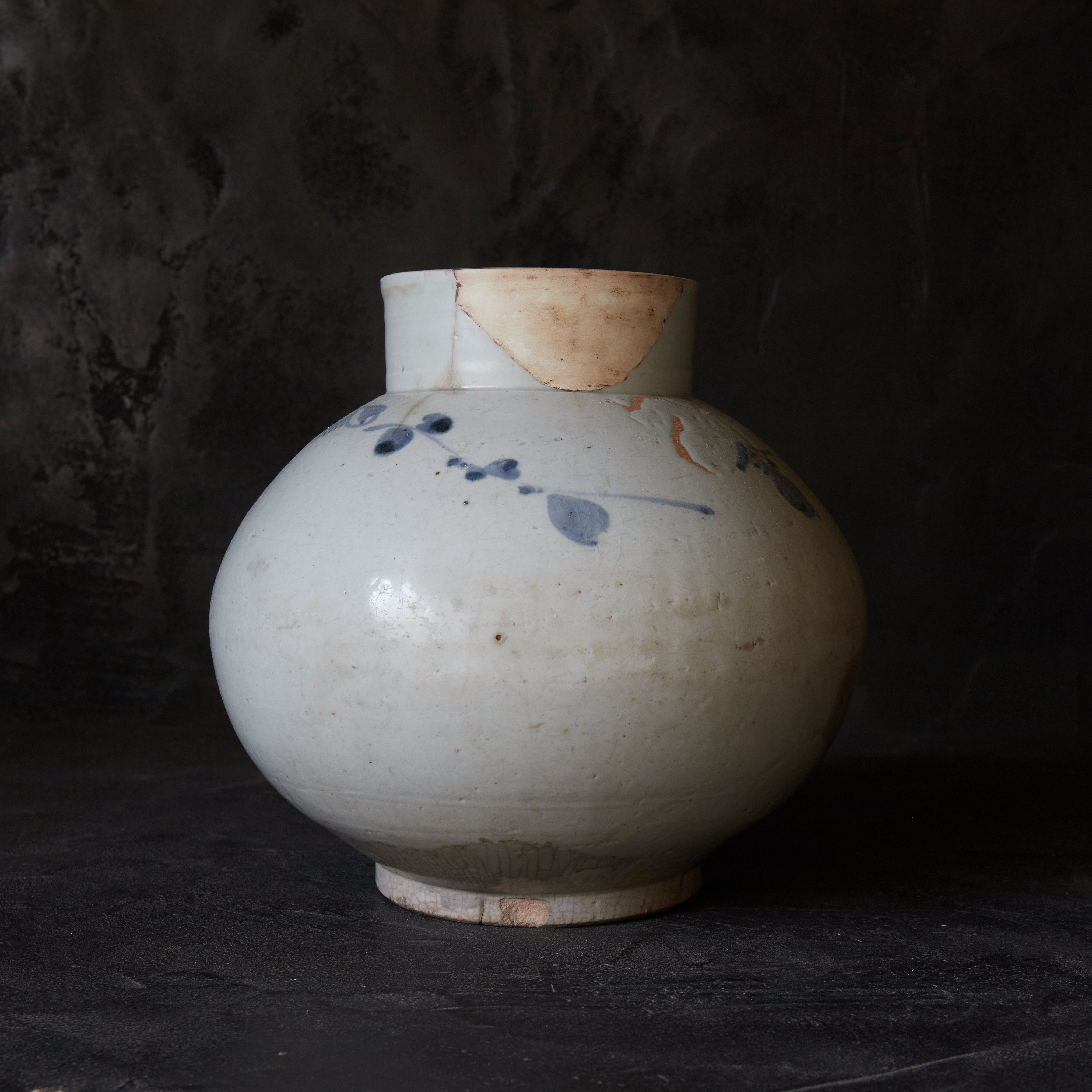 李朝 白磁青花草文壺（1392–1897CE） | 入蘆花（ロカニイル）