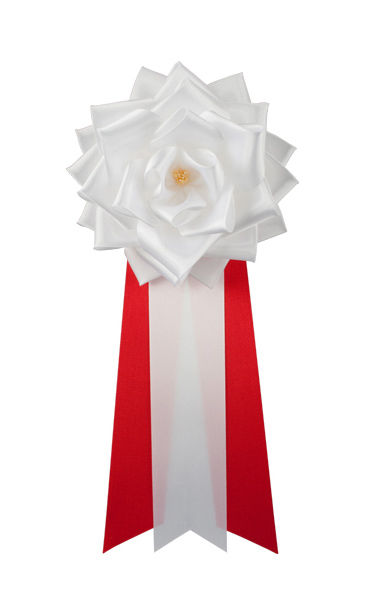 胸リボン（中）白 | レントオール富山