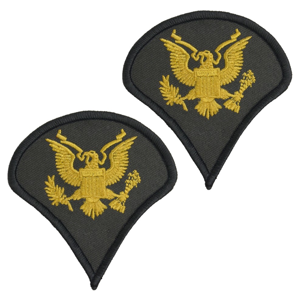 ミリタリーワッペン 2枚組 アメリカ陸軍 階級章 特技兵 縫付け